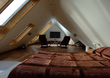 Home cinema in loft conversion