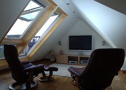 Loft conversion home cinema